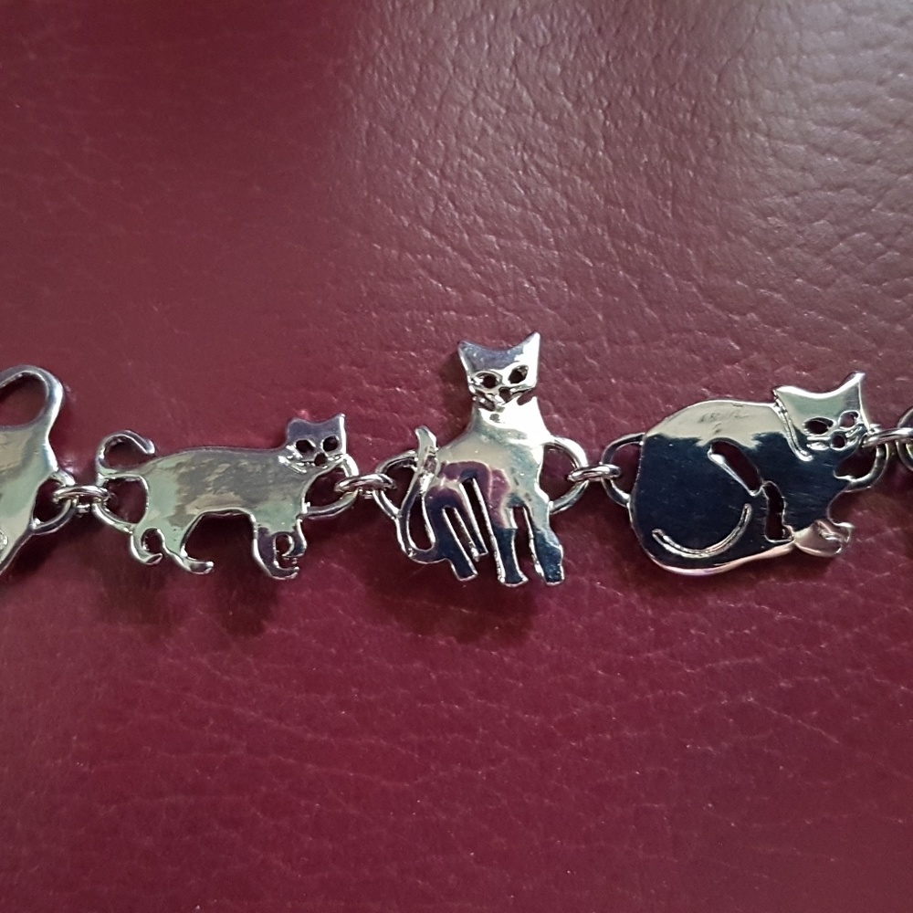 Silver cat bracelet NWT - Picture 3 of 8